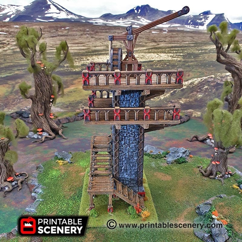 Ironhelm Skydock - Dwarves, Elves and Demons 28mm 32mm Wargaming Terrain D&D, DnD