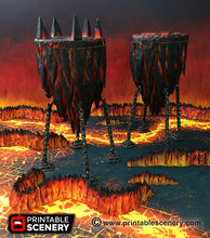Load image into Gallery viewer, Chained Hellspike - Dwarves, Elves and Demons 28mm 32mm Wargaming Terrain D&amp;D, DnD