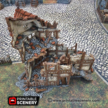 Load image into Gallery viewer, Ruined Merchants and Markets - Winterdale 28mm 32mm Wargaming Terrain D&amp;D, DnD