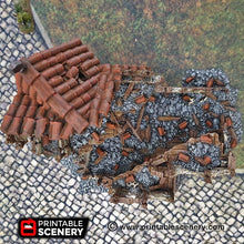 Load image into Gallery viewer, Ruined Merchants and Markets - Winterdale 28mm 32mm Wargaming Terrain D&amp;D, DnD
