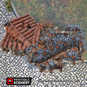 Ruined Merchants and Markets - Winterdale 28mm 32mm Wargaming Terrain D&D, DnD
