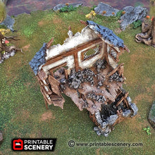 Load image into Gallery viewer, Winterdale Ruined Townhouse - 28mm 32mm Wargaming Terrain D&amp;D, DnD