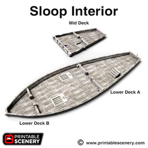 The Sloop - The Lost Islands 28mm 32mm Wargaming Terrain D&D