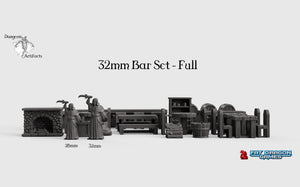 Bar Set - Dragonlock Ultimate Furnishings 28mm 32mm Wargaming Terrain D&D, DnD