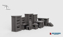 Load image into Gallery viewer, The Study Set - Dragonlock Ultimate Furnishings 28mm 32mm Wargaming Terrain D&amp;D, DnD