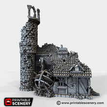 Load image into Gallery viewer, Ruined Navigator&#39;s Guild - The Lost Islands 15mm 28mm 32mm Wargaming Terrain D&amp;D DnD