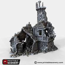 Load image into Gallery viewer, Ruined Navigator&#39;s Guild - The Lost Islands 15mm 28mm 32mm Wargaming Terrain D&amp;D DnD