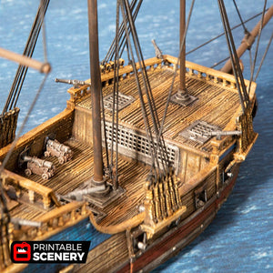 Frigate Mk2 - The Lost Islands 15mm 28mm 32mm Wargaming Terrain D&D, DnD Pirates