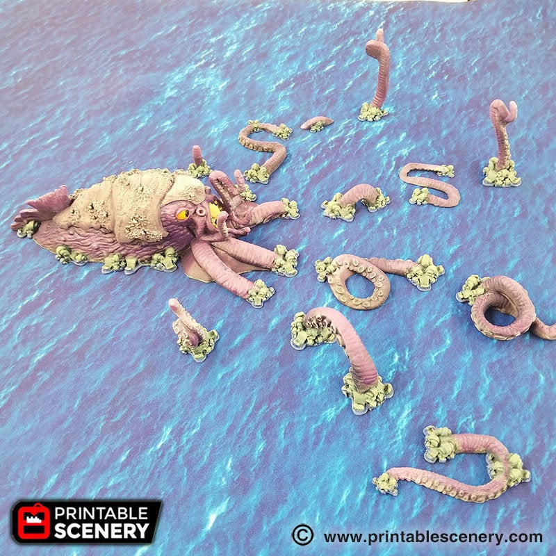 Kraken Monster - The Lost Islands Wargaming Terrain D&D, DnD Pirates