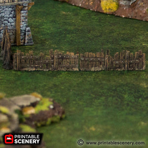 Ye Old Fence - The Lost Islands 15mm 28mm 32mm Wargaming Terrain D&D, DnD