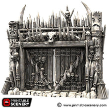 Load image into Gallery viewer, Entry Gates for Tribal Ramparts - 28mm 32mm The Lost Islands Wargaming Terrain D&amp;D