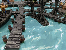Load image into Gallery viewer, Docks and Bridges - Depths of the Savage Atoll 15mm 28mm 32mm Wargaming Terrain D&amp;D, DnD