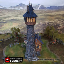Load image into Gallery viewer, Evil Sorcerer&#39;s Tower - Dwarves, Elves and Demons 28mm 32mm Wargaming Terrain D&amp;D, DnD