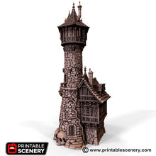 Load image into Gallery viewer, Evil Sorcerer&#39;s Tower - Dwarves, Elves and Demons 28mm 32mm Wargaming Terrain D&amp;D, DnD