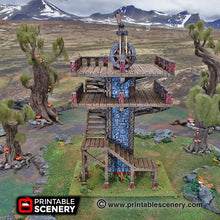 Load image into Gallery viewer, Ironhelm Skydock - Dwarves, Elves and Demons 28mm 32mm Wargaming Terrain D&amp;D, DnD