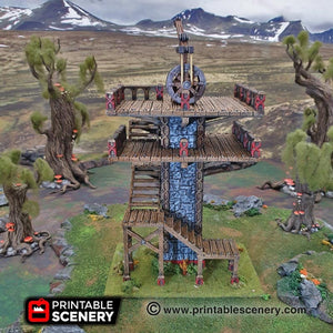 Ironhelm Skydock - Dwarves, Elves and Demons 28mm 32mm Wargaming Terrain D&D, DnD