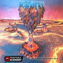 Load image into Gallery viewer, Lava Hellspike - Dwarves, Elves and Demons 28mm 32mm Wargaming Terrain D&amp;D, DnD