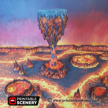 Load image into Gallery viewer, Lava Hellspike - Dwarves, Elves and Demons 28mm 32mm Wargaming Terrain D&amp;D, DnD
