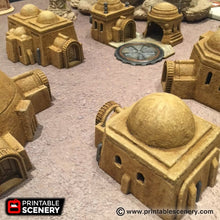 Load image into Gallery viewer, Future Buildings - Sci-Fi Settlement Bundle 15mm 20mm 28mm 32mm Wargaming Terrain D&amp;D, DnD