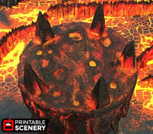 Load image into Gallery viewer, Lava Hellspike - Dwarves, Elves and Demons 28mm 32mm Wargaming Terrain D&amp;D, DnD