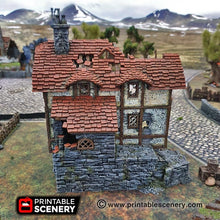 Load image into Gallery viewer, Ruined Water Mill - Dwarves, Elves and Demons 15mm 28mm 32mm Wargaming Terrain D&amp;D, DnD