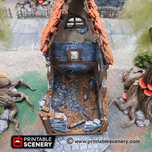 Load image into Gallery viewer, Ruined Small Cottage - The Lost Islands 28mm 32mm Wargaming Terrain D&amp;D, DnD