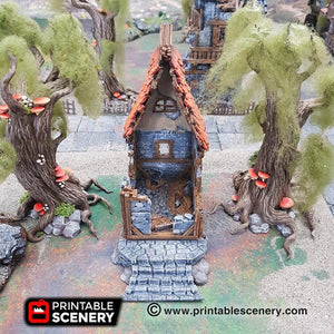 Ruined Small Cottage - The Lost Islands 28mm 32mm Wargaming Terrain D&D, DnD