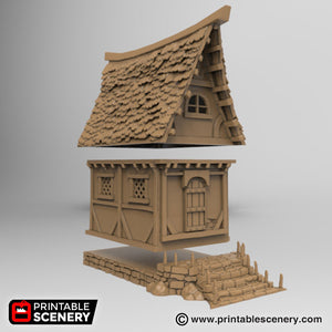 Winterdale Small Cottage - 28mm 32mm Wargaming Terrain D&D, DnD