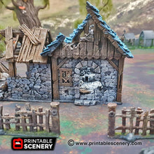 Load image into Gallery viewer, Ruined Blacksmith - Dwarves, Elves and Demons 15mm 28mm 32mm Wargaming Terrain D&amp;D, DnD