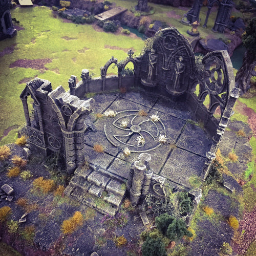 Ruined Gothic Abbey - Rampage 28mm 32mm Wargaming Terrain D&D, DnD