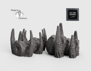 Leviathan Spinal Column with Sigils - 15mm 28mm 32mm Depths of the Savage Atoll Wargaming Terrain D&D, DnD