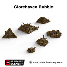 Load image into Gallery viewer, Rubble Set - 15mm 28mm 32mm Clorehaven and the Goblin Grotto Wargaming Tabletop Scatter Terrain D&amp;D, DnD