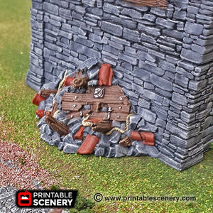 Rubble Set - 15mm 28mm 32mm Clorehaven and the Goblin Grotto Wargaming Tabletop Scatter Terrain D&D, DnD