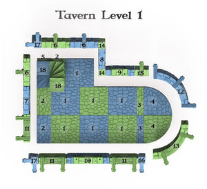 Clorehaven Tavern - 28mm 32mm Goblin Grotto Wargaming Terrain D&D, DnD