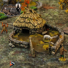 Load image into Gallery viewer, Porc Sty 28mm 32mm Pig Wightwood Abbey Wargaming Terrain D&amp;D, DnD