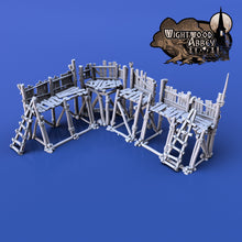 Load image into Gallery viewer, Improvised Defence Gantries 28mm 32mm Wightwood Abbey Wargaming Terrain D&amp;D DnD