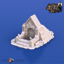 Load image into Gallery viewer, Crypt Entrance 28mm 32mm Wightwood Abbey Wargaming Terrain D&amp;D, DnD