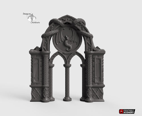 Dragon Archway - Rampage 28mm 32mm Wargaming Terrain D&D, DnD