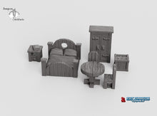 Load image into Gallery viewer, Dragonlock Ultimate Furnishings - Bedroom Set 28mm 32mm Wargaming Terrain