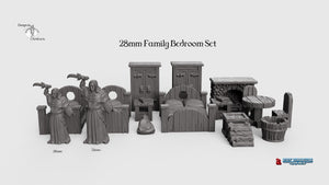 Dragonlock Ultimate Furnishings - Bedroom Set 28mm 32mm Wargaming Terrain