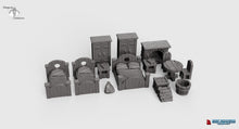 Load image into Gallery viewer, Dragonlock Ultimate Furnishings - Bedroom Set 28mm 32mm Wargaming Terrain