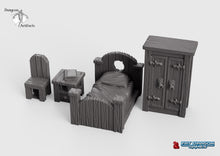 Load image into Gallery viewer, Dragonlock Ultimate Furnishings - Bedroom Set 28mm 32mm Wargaming Terrain