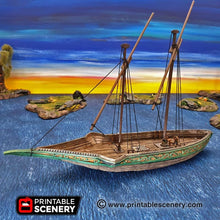 Load image into Gallery viewer, Sea Reaver Ship - Dwarves, Elves and Demons 15mm 28mm 32mm Wargaming Terrain D&amp;D, DnD