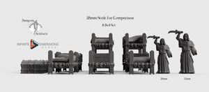 Medieval Dormitory Furnishings 28mm 32mm Wightwood Abbey Wargaming Tabletop Scatter Miniatures Terrain