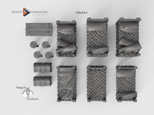 Load image into Gallery viewer, Medieval Dormitory Furnishings 28mm 32mm Wightwood Abbey Wargaming Tabletop Scatter Miniatures Terrain