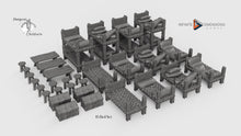 Load image into Gallery viewer, Medieval Dormitory Furnishings 28mm 32mm Wightwood Abbey Wargaming Tabletop Scatter Miniatures Terrain