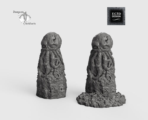 Kraken Idols - 15mm 28mm 32mm 42mm Depths of the Savage Atoll Wargaming Terrain D&D, DnD