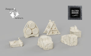 Cargo Set 15mm 28mm 32mm Depths of the Savage Atoll Wargaming Tabletop Scatter Miniatures Terrain D&D, DnD