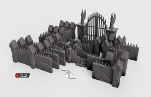 Winterdale Cemetery - 28mm 32mm Wargaming Terrain D&D, DnD