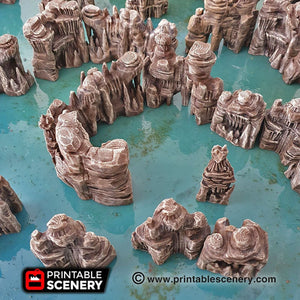 Grotto Walls - Clorehaven and the Goblin Grotto 15mm 28mm 32mm Wargaming Terrain D&D, DnD